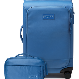 JanSport 22" Carry On Luggage Toiletry Bag Elemental Blue Set