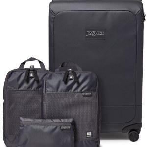 JanSport 26" Checked Luggage Packing Cubes Smokey Grit Set